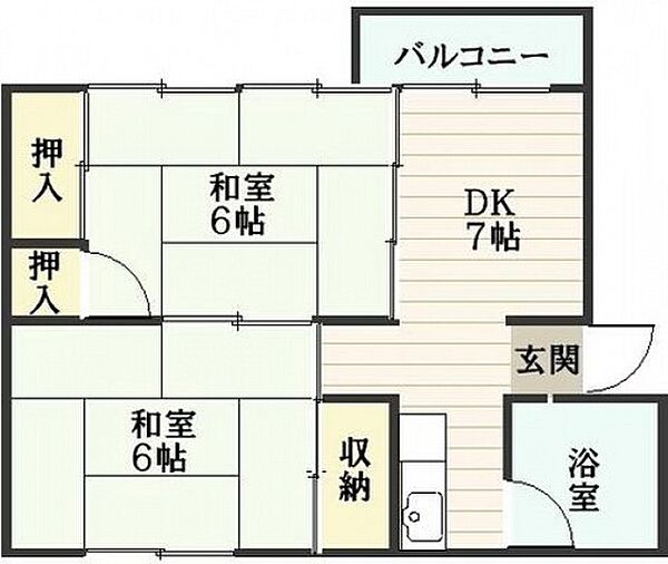 広島県広島市西区観音本町2丁目(賃貸マンション2DK・4階・42.00㎡)の写真 その2