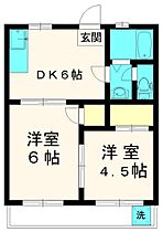 井蔦コーポ 203 ｜ 東京都八王子市山田町1674-3（賃貸マンション2DK・2階・32.26㎡） その2