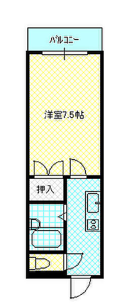 岡山県岡山市北区田中(賃貸マンション1K・3階・22.68㎡)の写真 その2