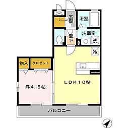 ソフィアジョウエイ 1LDKの間取図画像