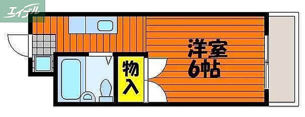 プレアール春日町 ｜岡山県岡山市北区春日町(賃貸マンション1R・4階・19.10㎡)の写真 その2