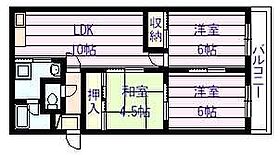 エコーハイツ II  ｜ 大阪府柏原市平野１丁目1-1（賃貸マンション3LDK・4階・59.51㎡） その2