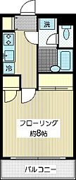 ユニテ 1Kの間取図画像
