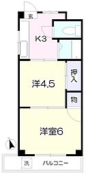 エレガンス菅田第1 2Kの間取図画像