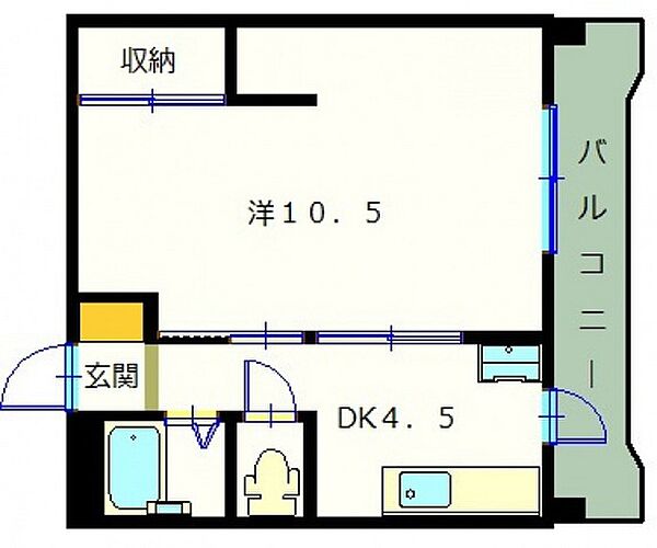 広島県広島市南区大州2丁目(賃貸マンション1DK・3階・34.00㎡)の写真 その2