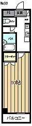 KURIMAマンション 1Kの間取図画像