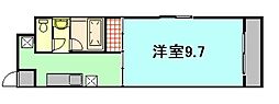 ハイツ七塚原 1DKの間取図画像