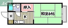 コーポ難波  ｜ 岡山県岡山市北区津島福居1丁目（賃貸アパート1K・2階・19.87㎡） その2