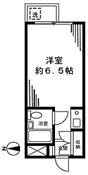 スカイコート桜新町 ワンルームの間取図画像