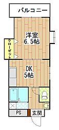 シェリール 1DKの間取図画像