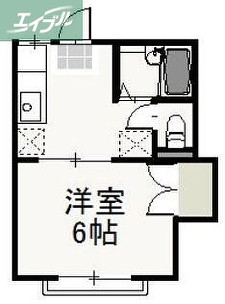 岡山県岡山市南区西市(賃貸アパート1K・1階・22.35㎡)の写真 その2