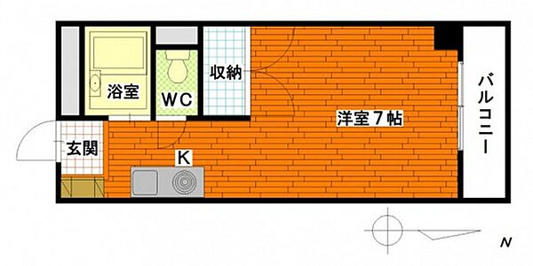 広島県広島市南区東雲本町3丁目(賃貸マンション1R・2階・21.00㎡)の写真 その2