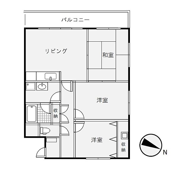 パークヒルズ堀之内 ｜神奈川県相模原市中央区田名(賃貸マンション3DK・3階・55.94㎡)の写真 その2