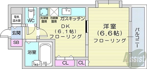 北海道札幌市中央区南二条東3丁目(賃貸マンション1DK・3階・29.62㎡)の写真 その2