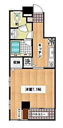 ウィステリアタワー 1Kの間取図画像