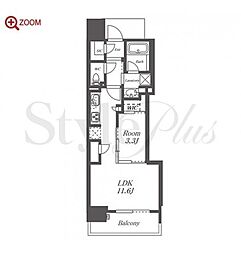 シティタワー丸の内 1LDKの間取図画像