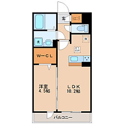 ルミエール 1LDKの間取図画像