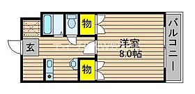 岡山県岡山市北区平野（賃貸マンション1K・3階・25.00㎡） その2