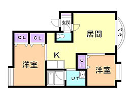 ファイン65 2LDKの間取図画像