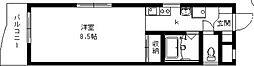 アンテリジェール富士見 1Kの間取図画像