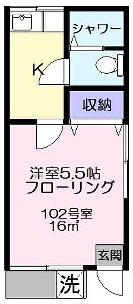 コーポセンガワ 102｜東京都世田谷区給田３丁目(賃貸アパート1K・1階・16.50㎡)の写真 その2