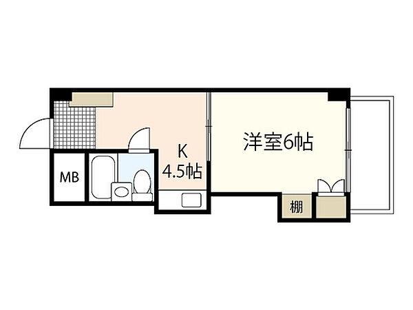 広島県広島市西区中広町3丁目(賃貸マンション1K・4階・19.24㎡)の写真 その2