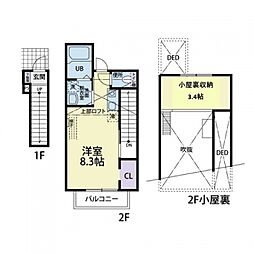 プリオール 1SKの間取図画像