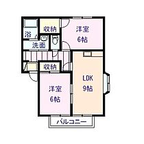 サンフォレストＢ棟 201 ｜ 栃木県栃木市箱森町（賃貸アパート2LDK・2階・52.84㎡） その2