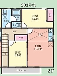 コンフォート茅ヶ崎 2LDKの間取図画像
