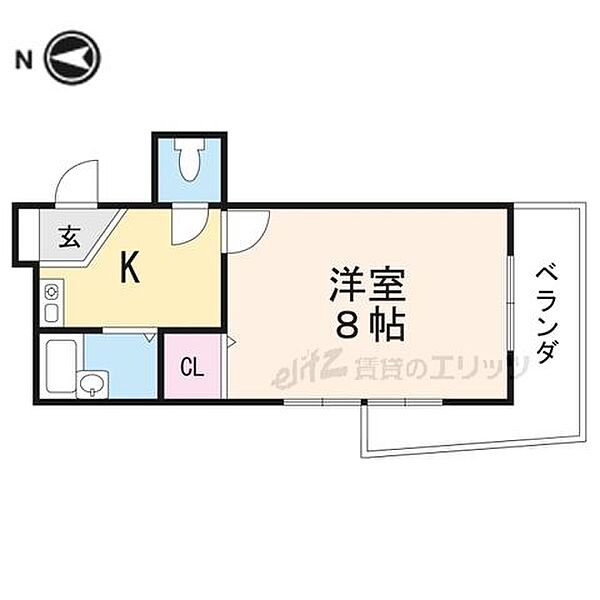 エクセレント高槻 403｜大阪府高槻市高槻町(賃貸マンション1K・4階・23.37㎡)の写真 その2