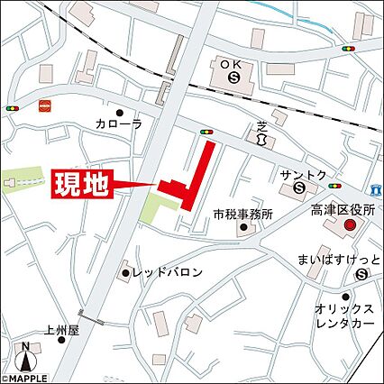 【拡大図】溝の...