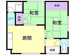 関根マンション 2LDKの間取図画像