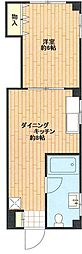 安田ビル 1DKの間取図画像