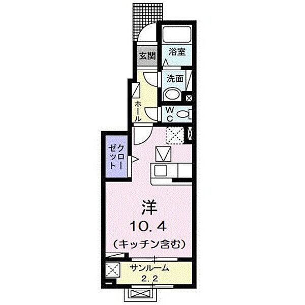 エクラ22 103｜富山県富山市北代(賃貸アパート1R・1階・32.43㎡)の写真 その2
