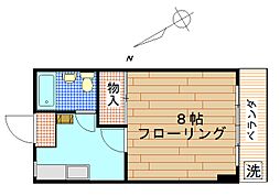 サンハイツ雅 1Kの間取図画像