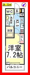 ＡＦ　ナイスアーバン[ヘーベルメゾン・Wi-Fi付] 2階