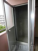 北側ベランダの物入れ