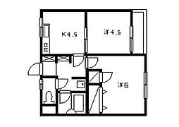 プチファミールA 2Kの間取図画像