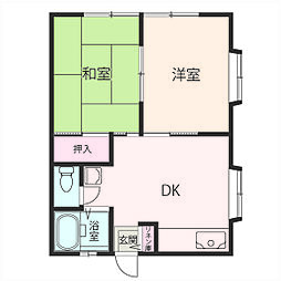 メゾンKOWA北鎌倉 2DKの間取図画像