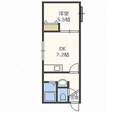 NIPPOコアN28 1DKの間取図画像