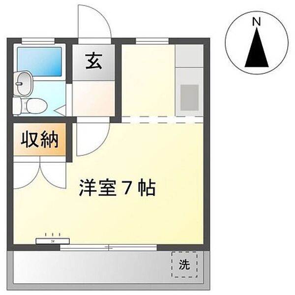 サンリバティー 101｜岐阜県岐阜市黒野南2丁目(賃貸アパート1R・1階・19.80㎡)の写真 その2