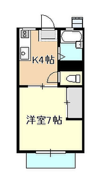 岡山県岡山市北区岡南町１丁目(賃貸アパート1K・3階・24.84㎡)の写真 その2