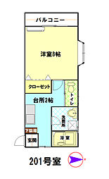 メゾンMK 1Kの間取図画像