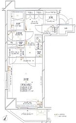 PALACESTUDIO麻布EAST 1Kの間取図画像
