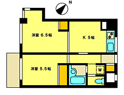 エビス東ハイツ第2 2Kの間取図画像