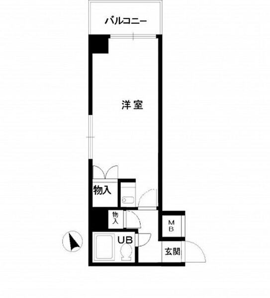 広島県広島市中区宝町(賃貸マンション1R・3階・20.38㎡)の写真 その2