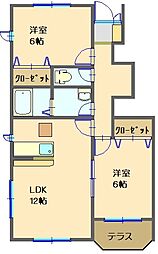 サンパティック・MC 2LDKの間取図画像