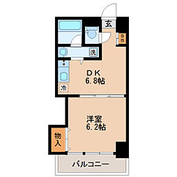 ファーストパレス仙台 1DKの間取図画像