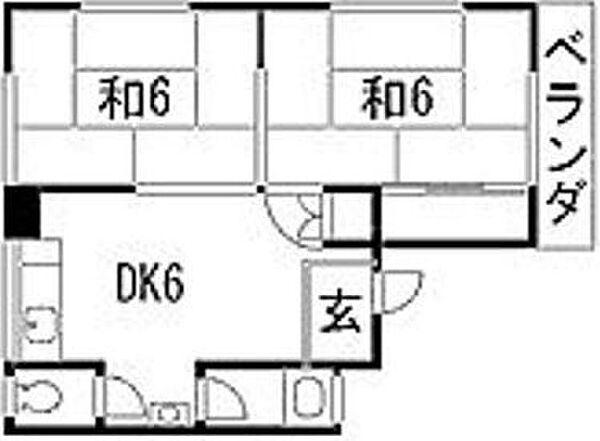 大下ビル ｜広島県広島市安佐南区長束西2丁目(賃貸マンション2DK・5階・36.40㎡)の写真 その2