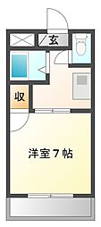 フィールドコーポA 1Kの間取図画像
